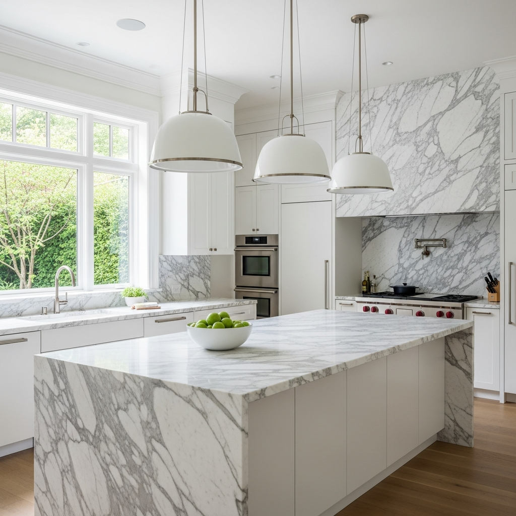 Modern Mermer Mutfak Tezgahı